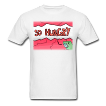 Load image into Gallery viewer, Unisex Classic T-Shirt So Hungry Dinosaur Graphic - white
